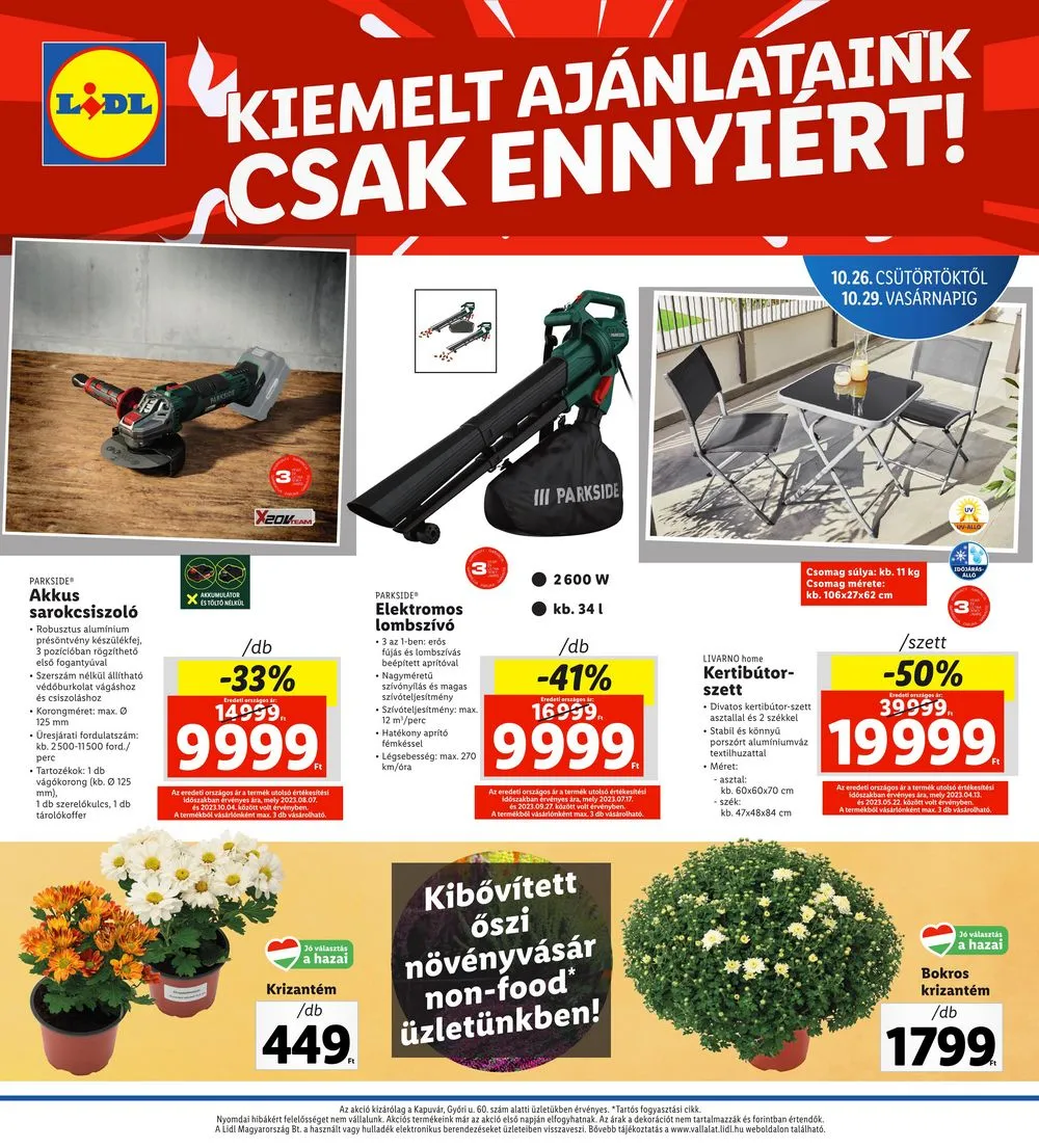 Lidl akciós újság Regionális 10.26–10.29 – 4. oldal