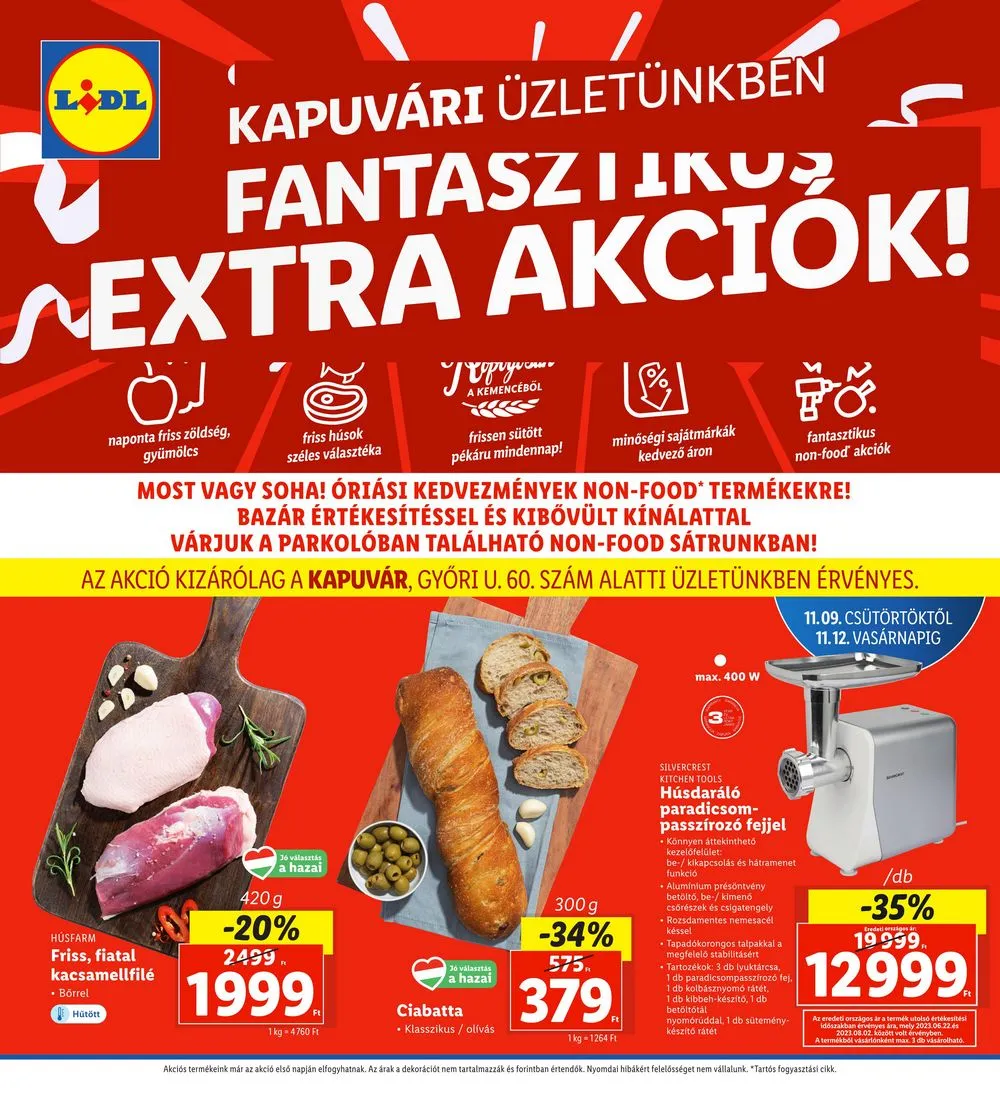Lidl akciós újság Regionális 11.09–11.12
