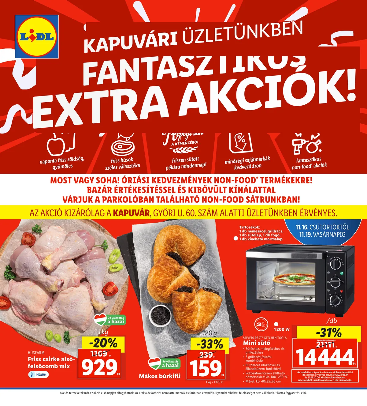Lidl akciós újság Regionális 11.16–11.19