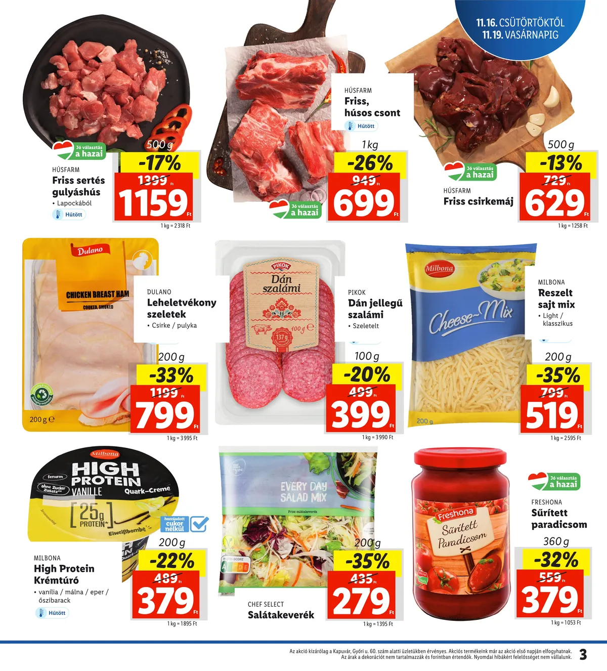 Lidl akciós újság Regionális 11.16–11.19 – 3. oldal
