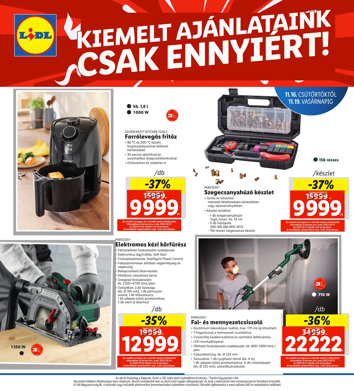 Lidl akciós újság Regionális 11.16–11.19 – 4. oldal