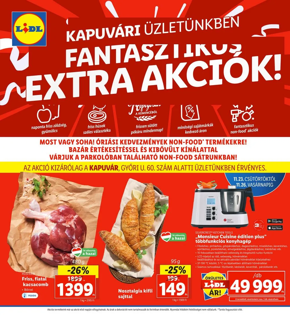 Lidl akciós újság Regionális 11.23–11.26
