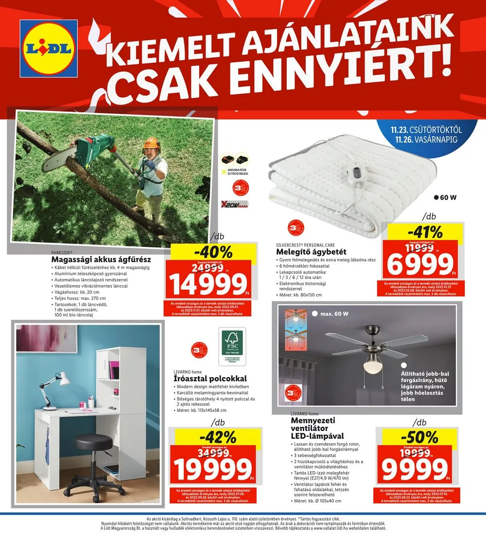 Lidl akciós újság Regionális 11.23–11.26 – 4. oldal