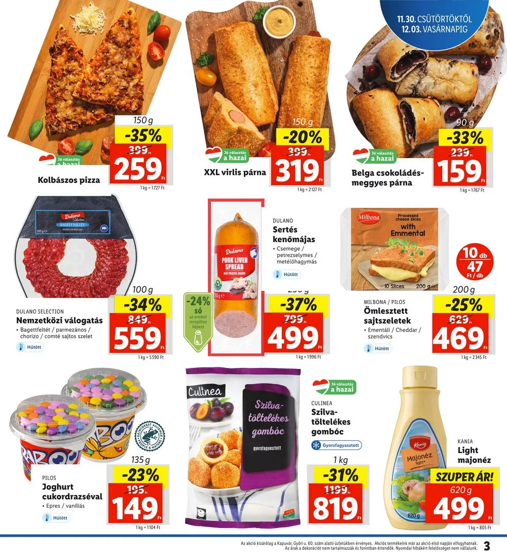 Lidl akciós újság Regionális 11.30–12.03 – 3. oldal