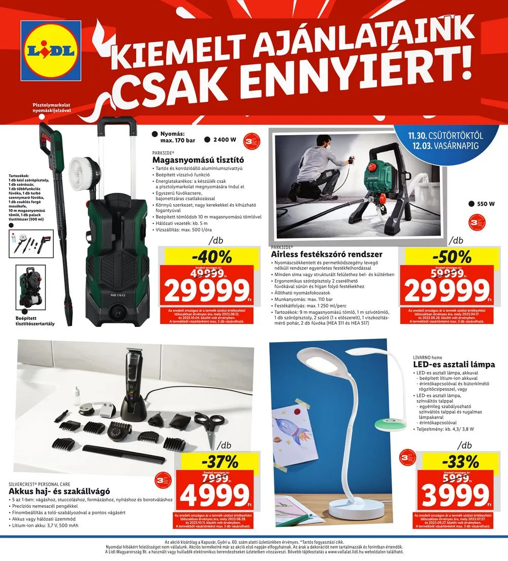 Lidl akciós újság Regionális 11.30–12.03 – 4. oldal