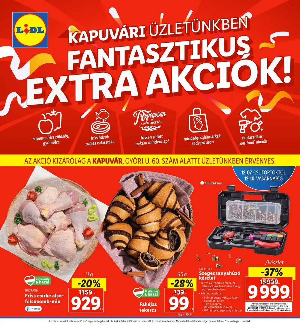 Lidl akciós újság Regionális 12.07–12.10