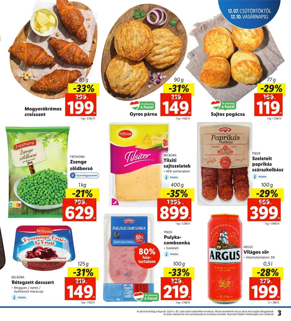 Lidl akciós újság Regionális 12.07–12.10 – 3. oldal