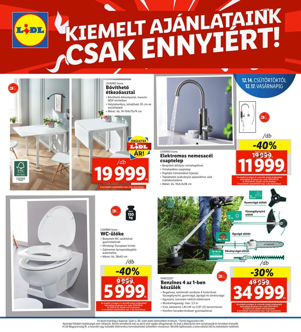 Lidl akciós újság Regionális 12.14–12.17 – 4. oldal