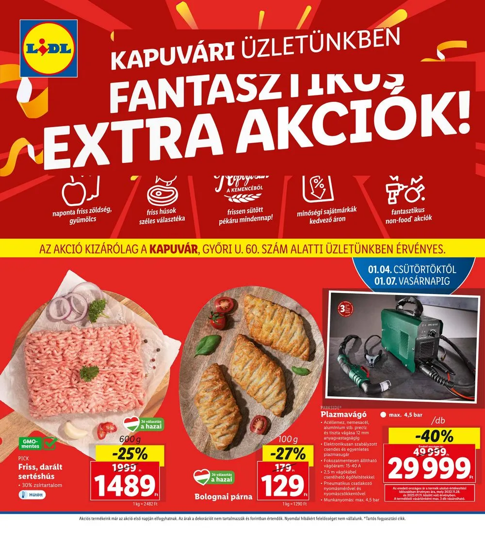 Lidl akciós újság Regionális 01.04–01.07