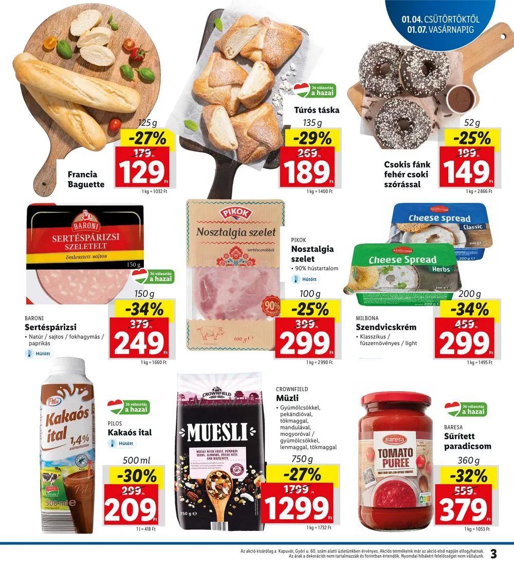 Lidl akciós újság Regionális 01.04–01.07 – 3. oldal