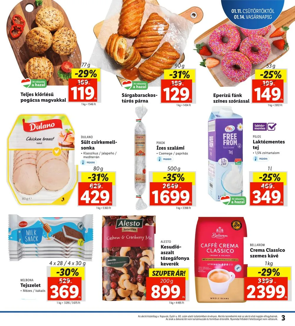 Lidl akciós újság Regionális 01.11–01.14 – 3. oldal