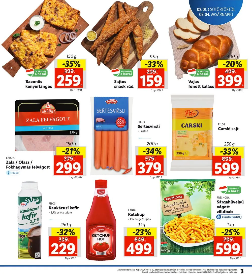 Lidl akciós újság Regionális 02.01–02.04 – 3. oldal