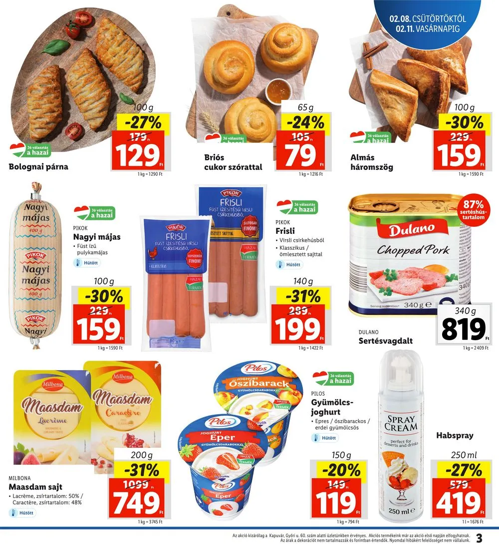 Lidl akciós újság Regionális 02.08–02.11 – 3. oldal