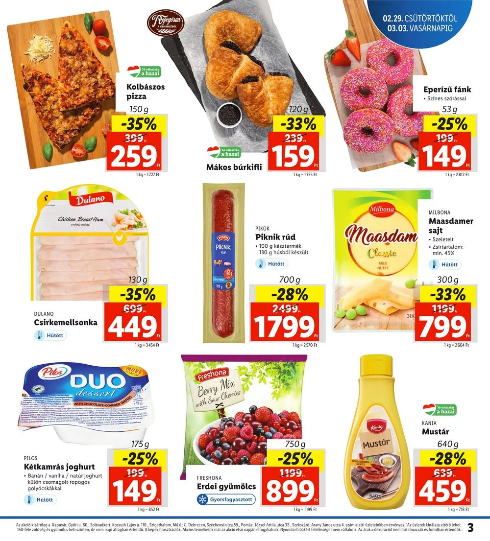 Lidl akciós újság Regionális 02.29–02.03 – 3. oldal