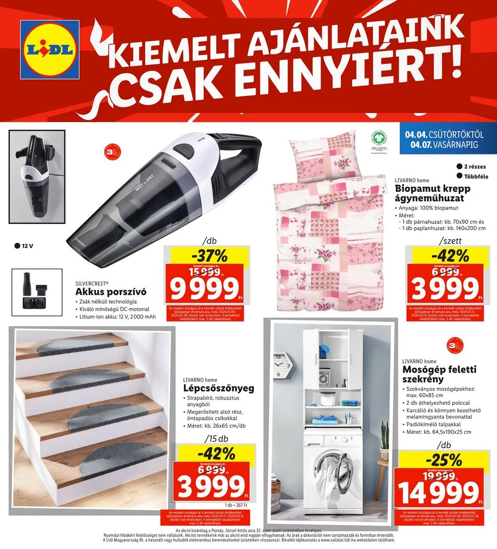 Lidl akciós újság Regionális 04.04–04.07 – 4. oldal