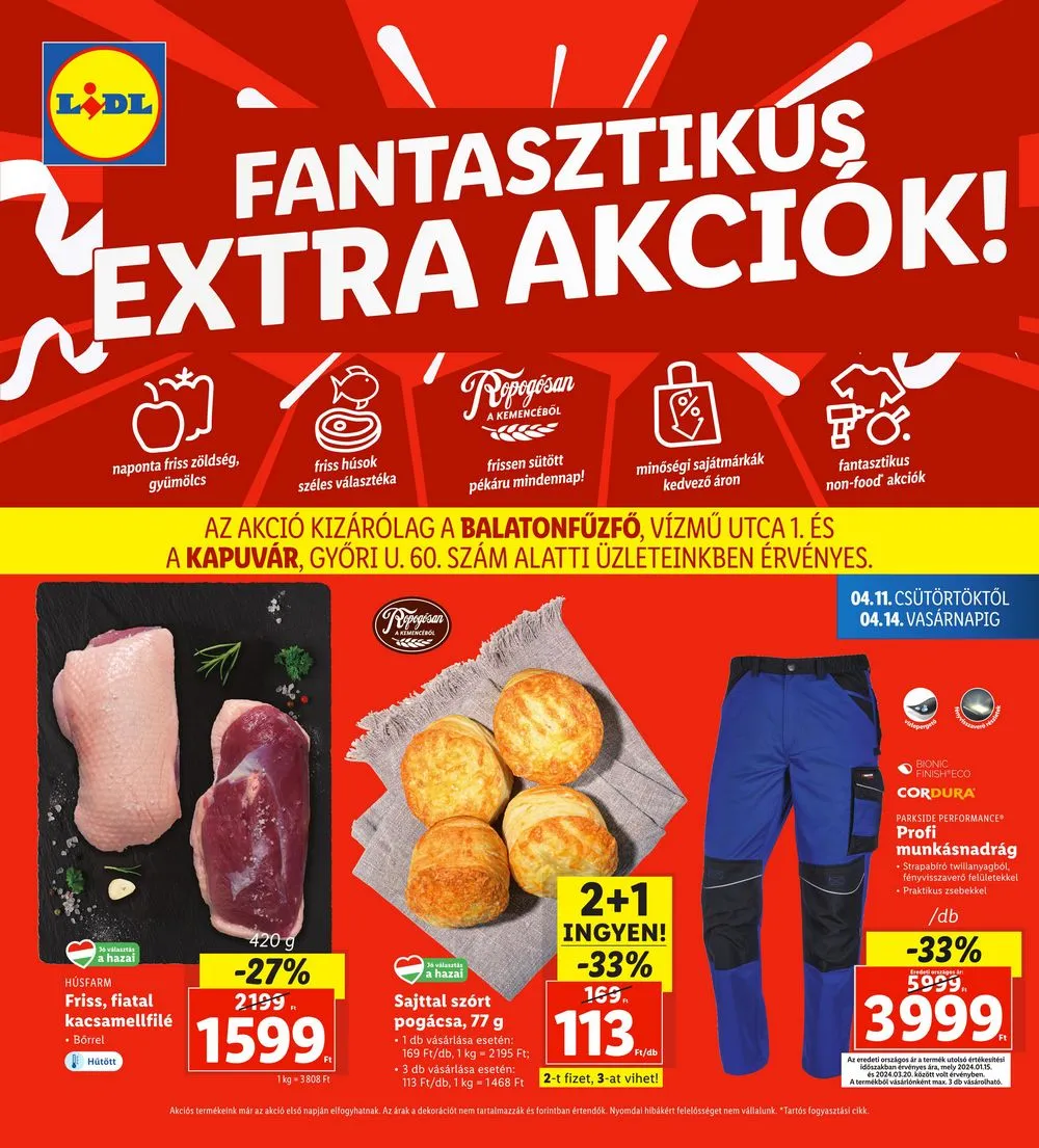 Lidl akciós újság Regionális 04.11–04.14