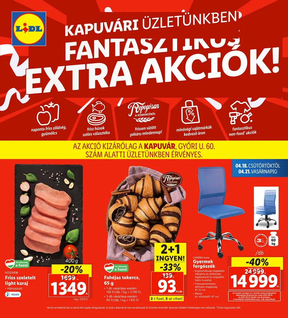 Lidl akciós újság Regionális 04.18–04.21