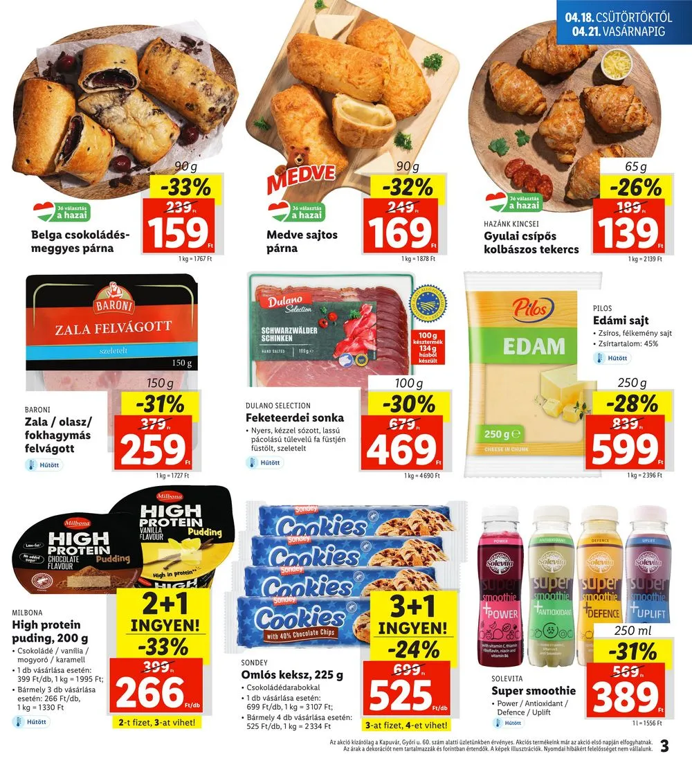 Lidl akciós újság Regionális 04.18–04.21 – 3. oldal
