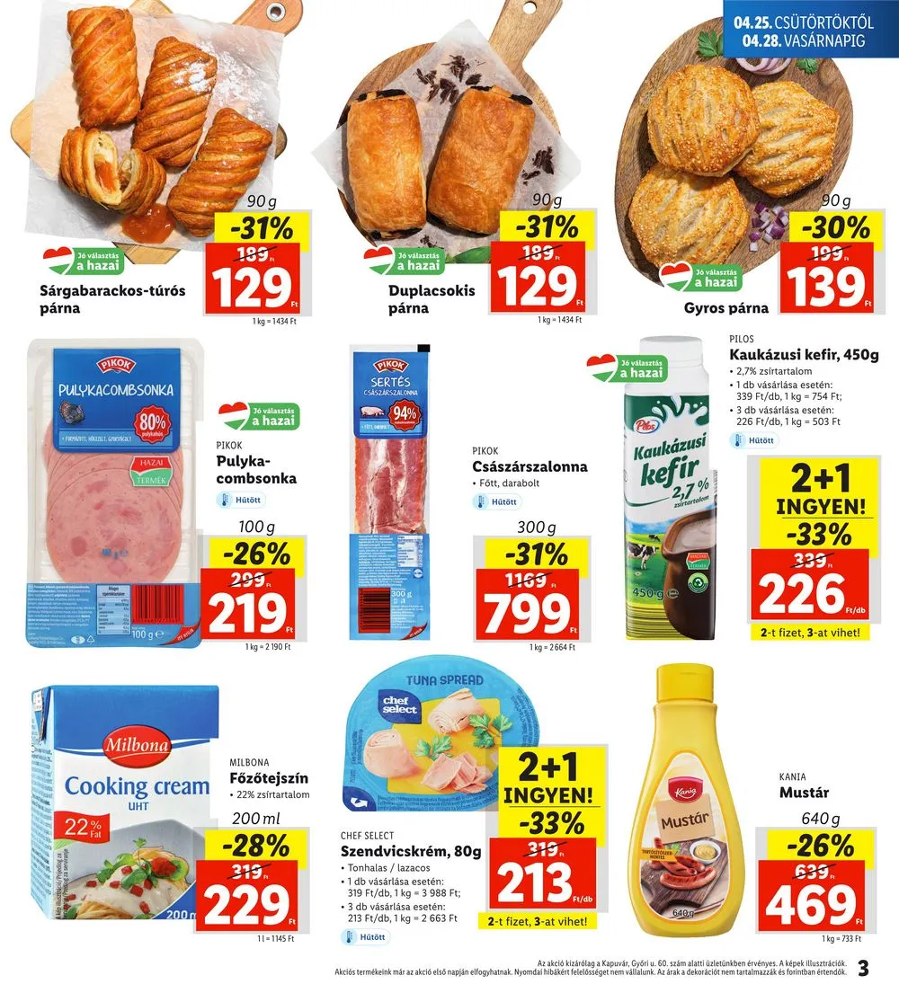Lidl akciós újság Regionális 04.25–04.28 – 3. oldal