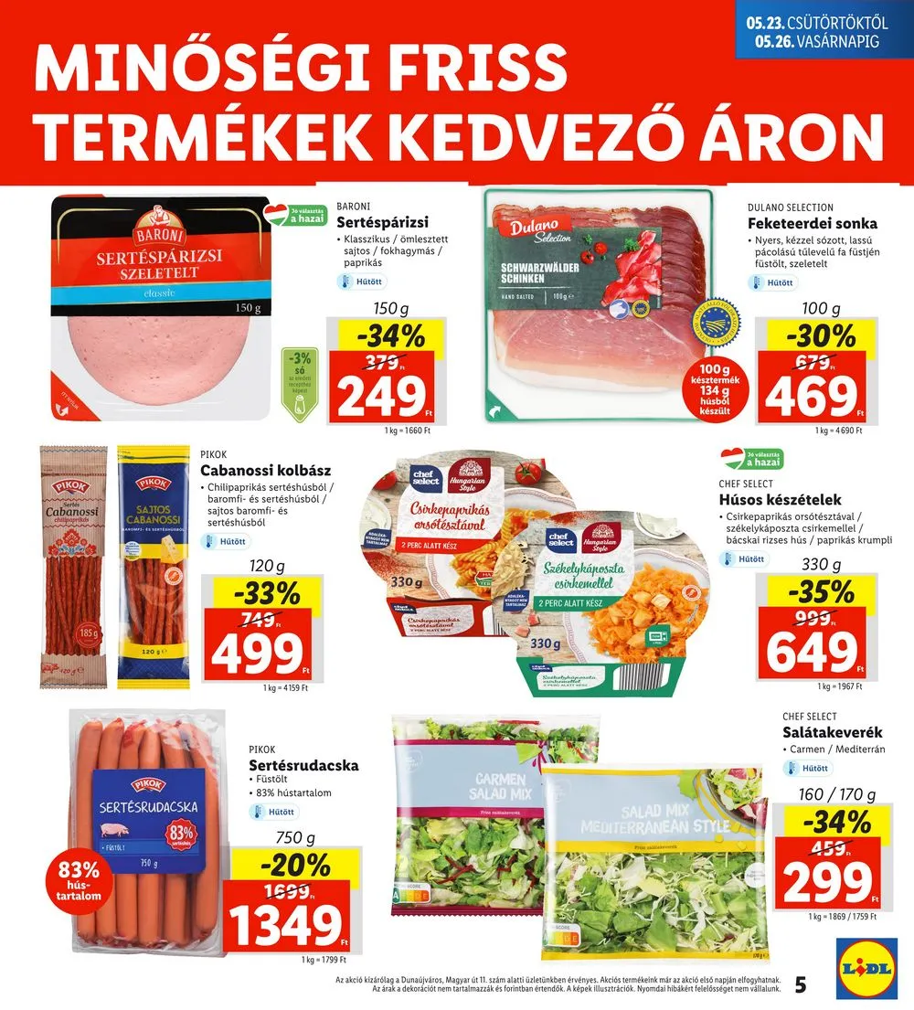 Lidl akciós újság Regionális 05.23–05.26 – 5. oldal