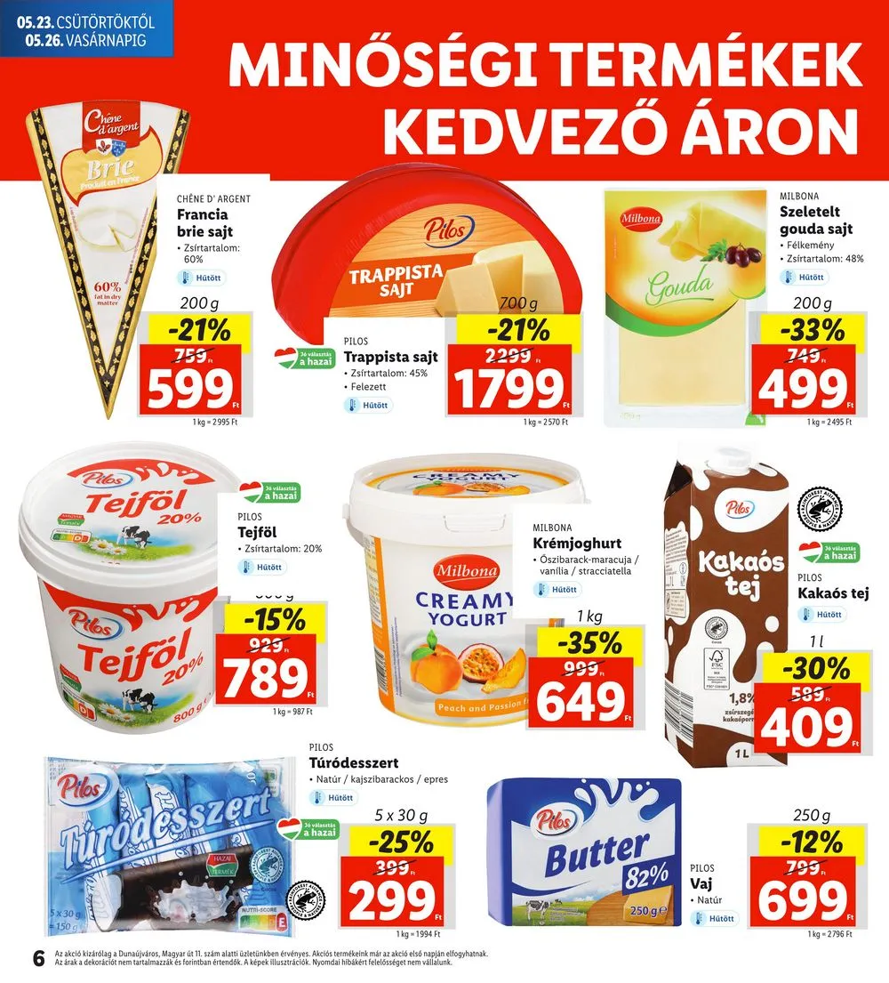 Lidl akciós újság Regionális 05.23–05.26 – 6. oldal