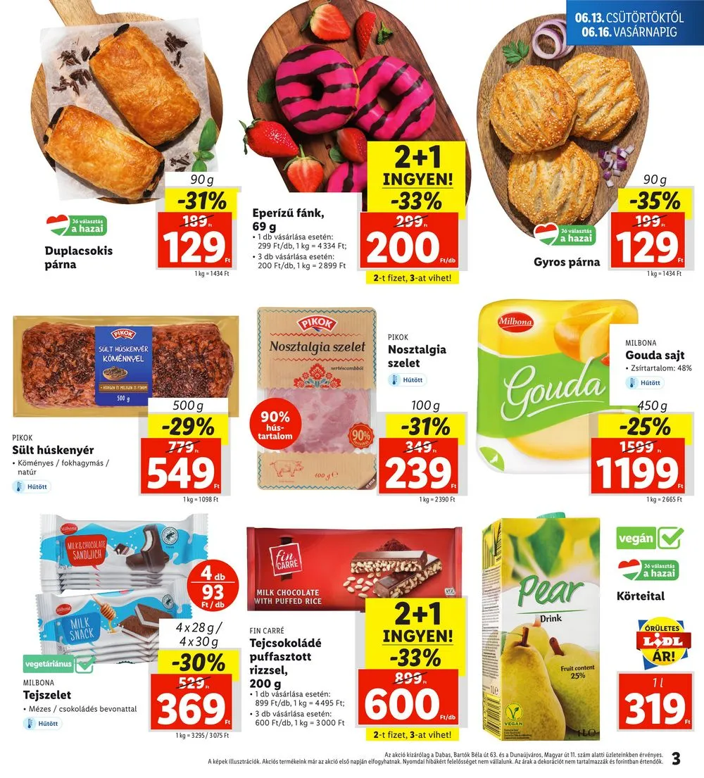 Lidl akciós újság Regionális 06.13–06.16 – 3. oldal