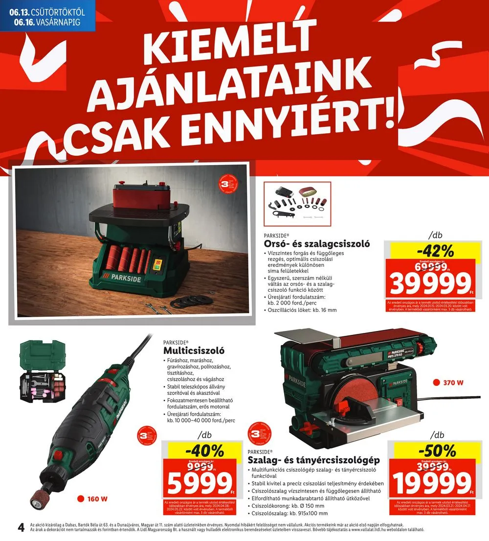 Lidl akciós újság Regionális 06.13–06.16 – 4. oldal