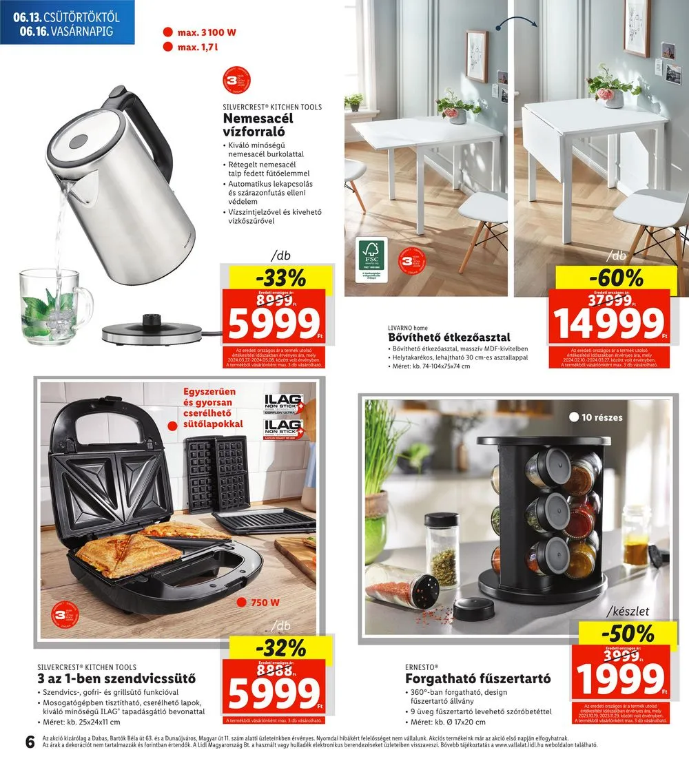 Lidl akciós újság Regionális 06.13–06.16 – 6. oldal