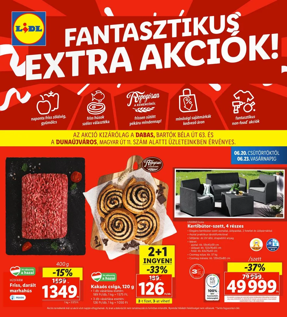 Lidl akciós újság Regionális 06.20–06.23