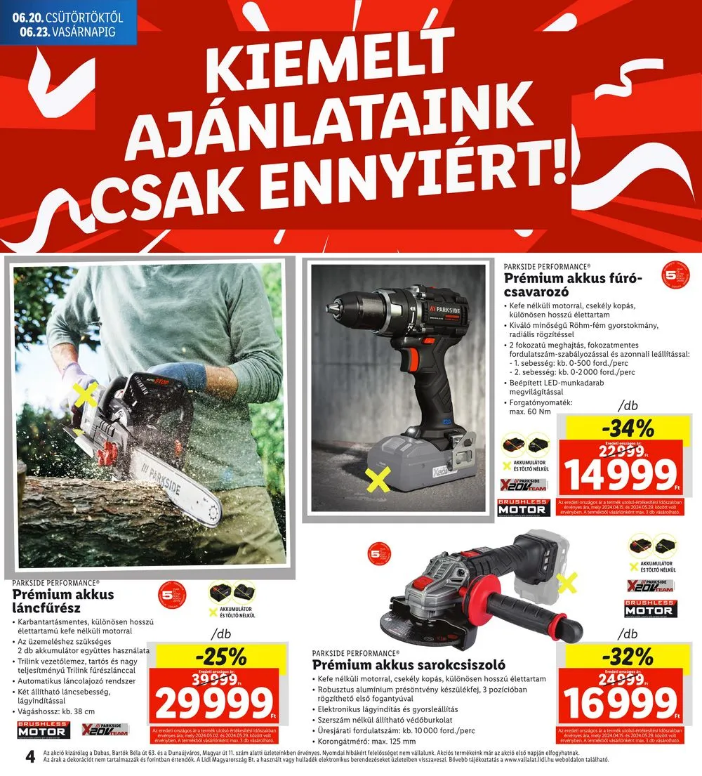 Lidl akciós újság Regionális 06.20–06.23 – 4. oldal