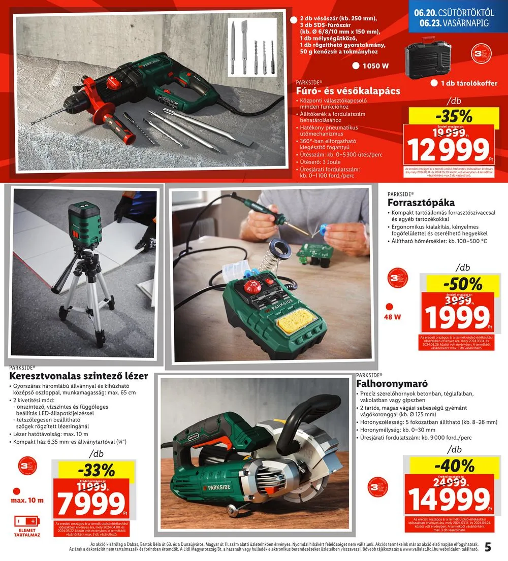 Lidl akciós újság Regionális 06.20–06.23 – 5. oldal