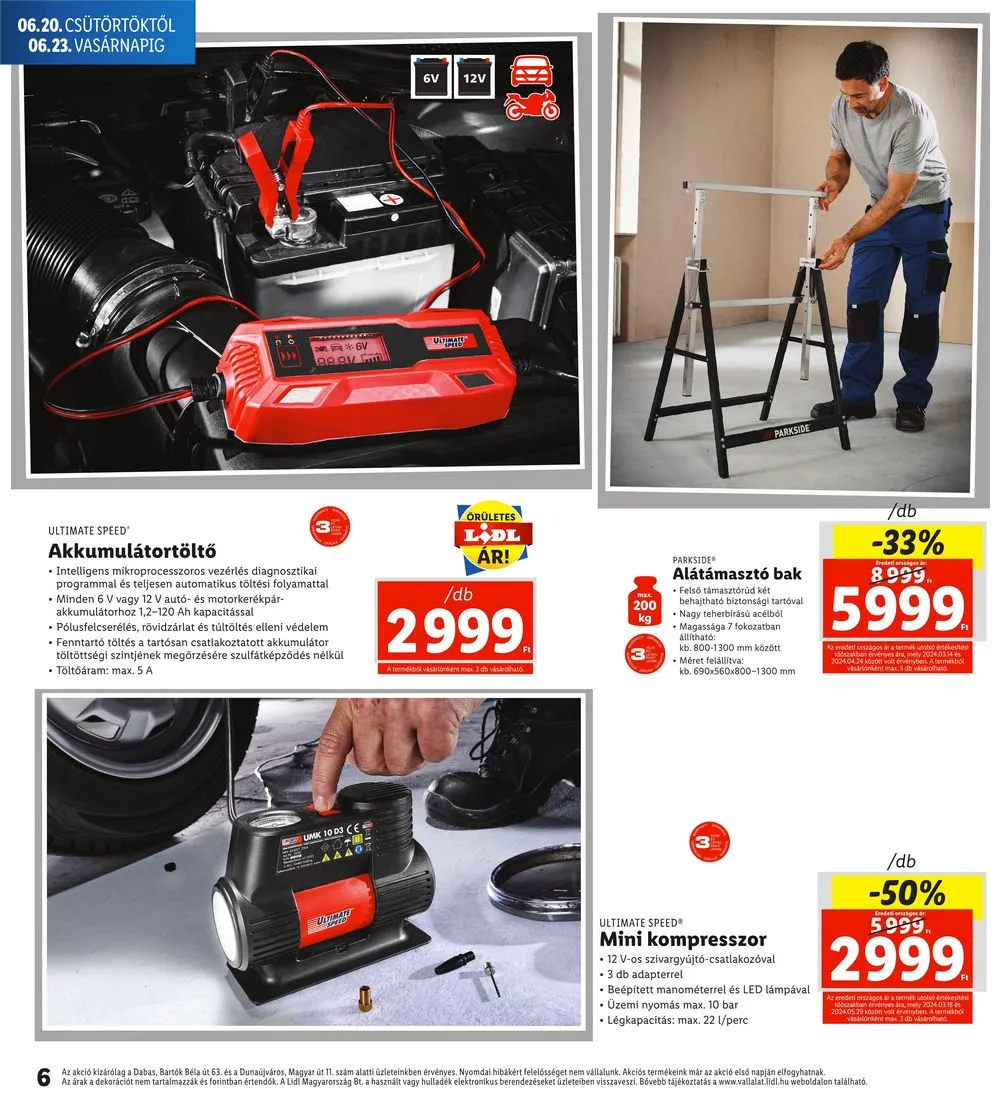 Lidl akciós újság Regionális 06.20–06.23 – 6. oldal