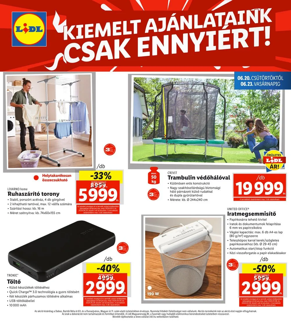 Lidl akciós újság Regionális 06.20–06.23 – 8. oldal