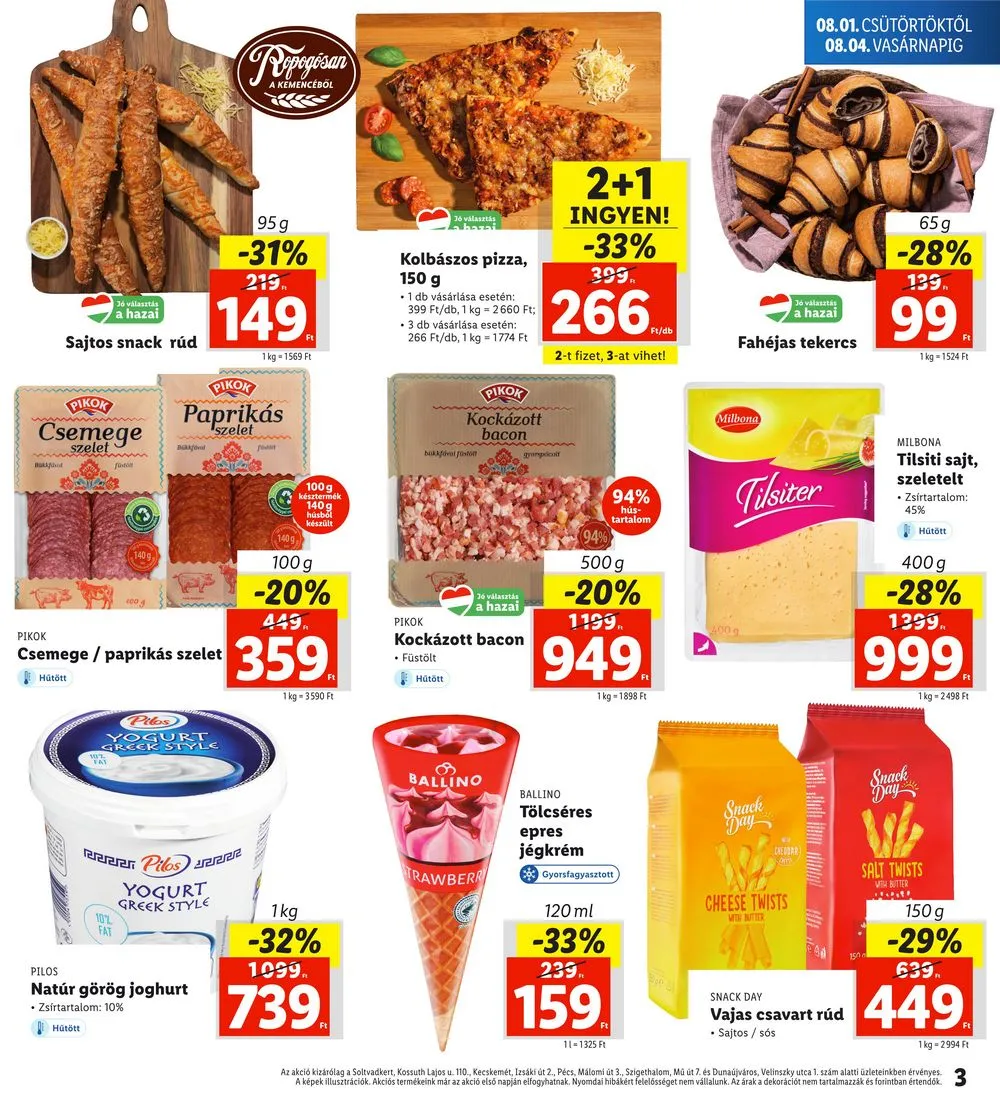 Lidl akciós újság Regionális 08.01–08.04 – 3. oldal
