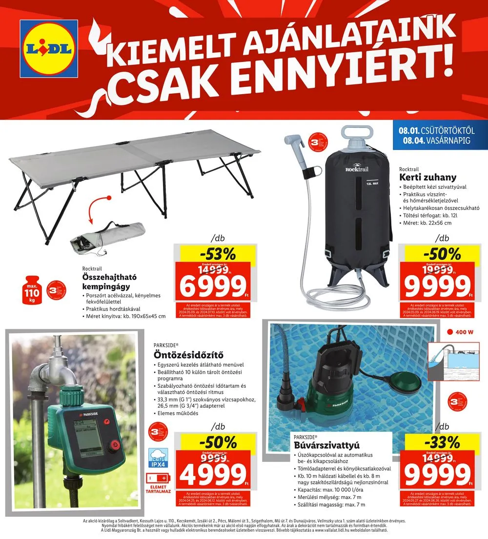 Lidl akciós újság Regionális 08.01–08.04 – 4. oldal