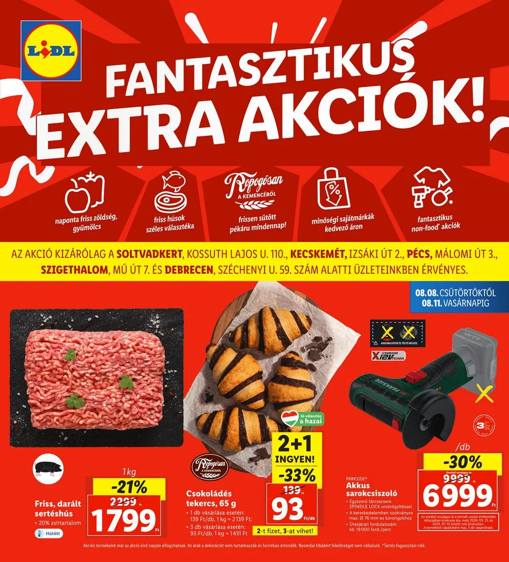 Lidl akciós újság Regionális 08.08–08.11