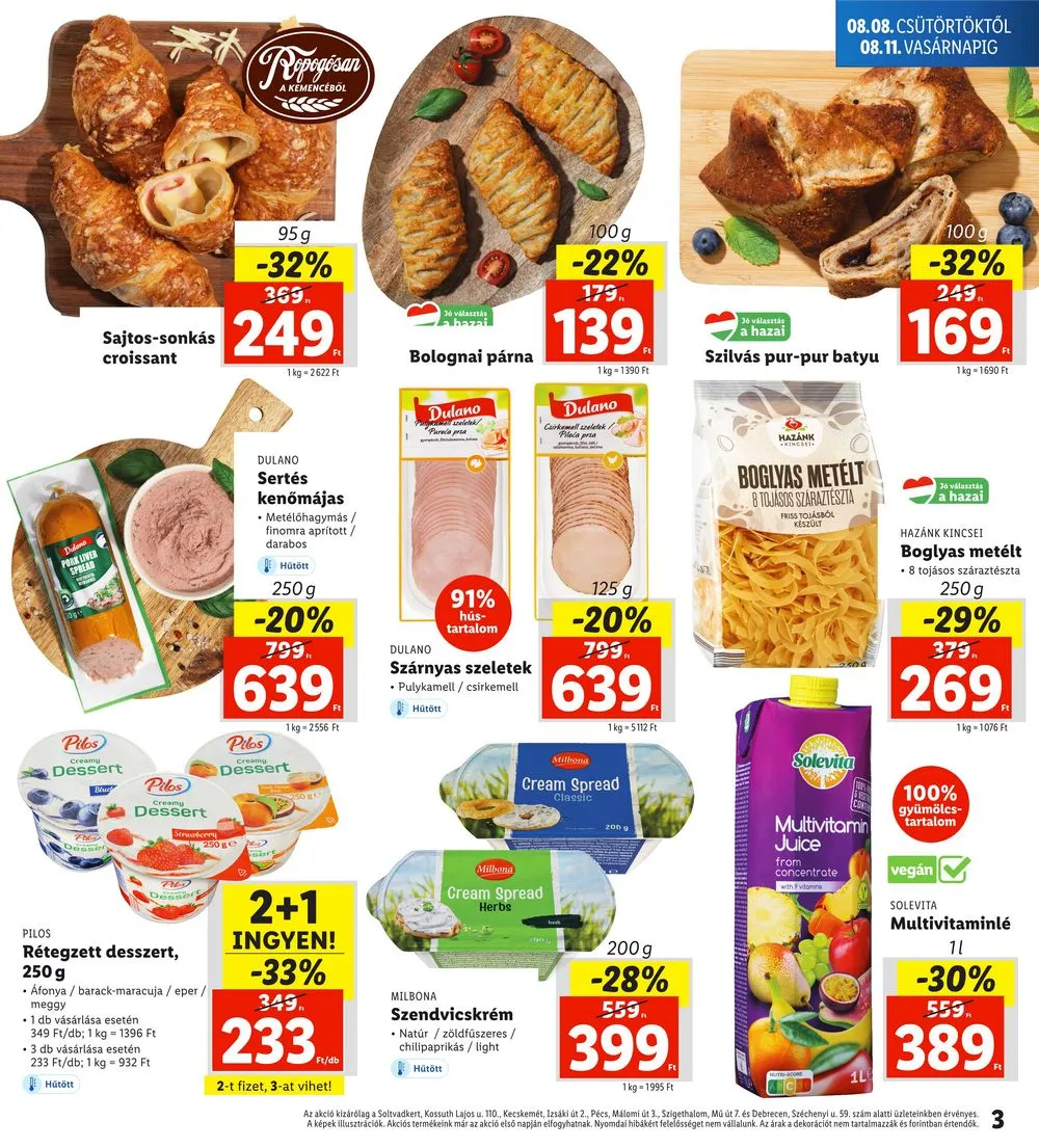 Lidl akciós újság Regionális 08.08–08.11 – 3. oldal