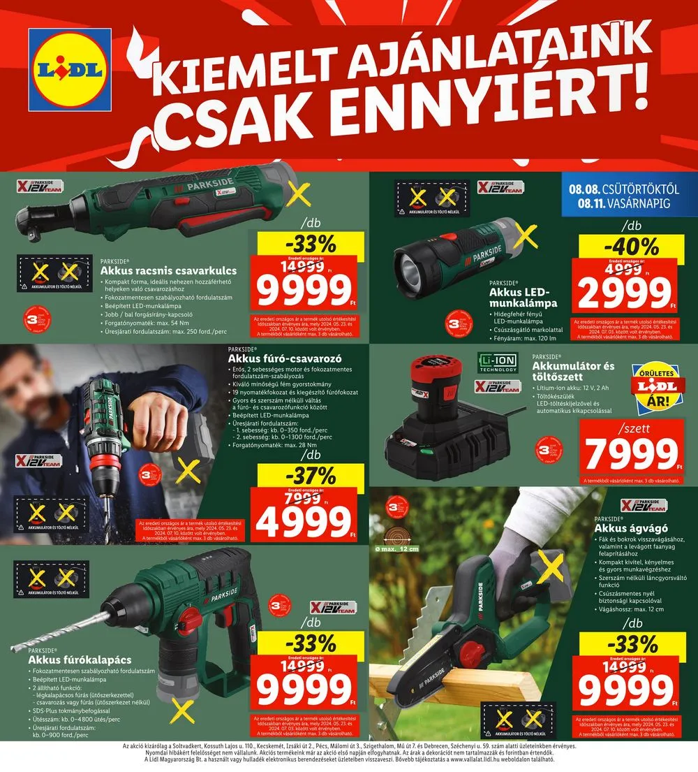 Lidl akciós újság Regionális 08.08–08.11 – 4. oldal