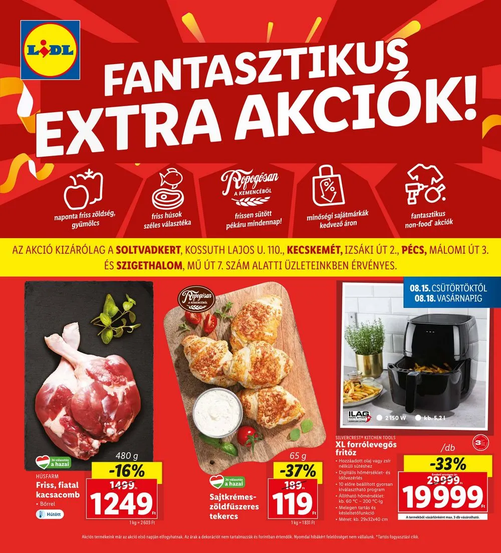 Lidl akciós újság Regionális 08.15–08.18