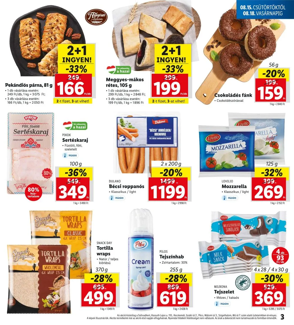 Lidl akciós újság Regionális 08.15–08.18 – 3. oldal