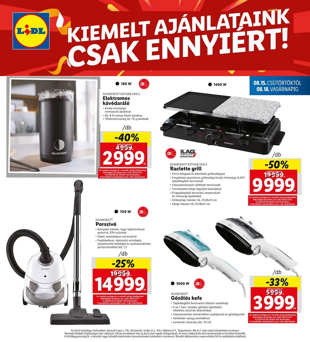 Lidl akciós újság Regionális 08.15–08.18 – 4. oldal