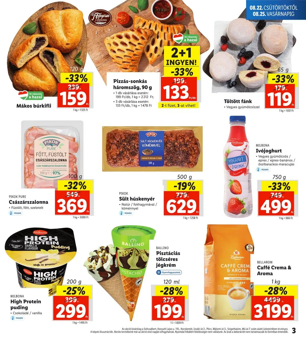 Lidl akciós újság Regionális 08.22–08.25 – 3. oldal