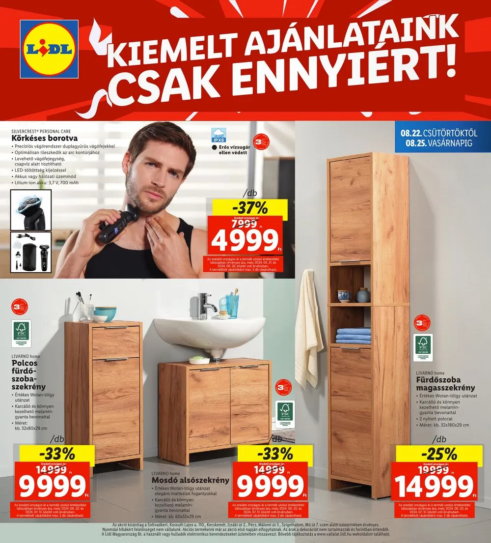 Lidl akciós újság Regionális 08.22–08.25 – 4. oldal