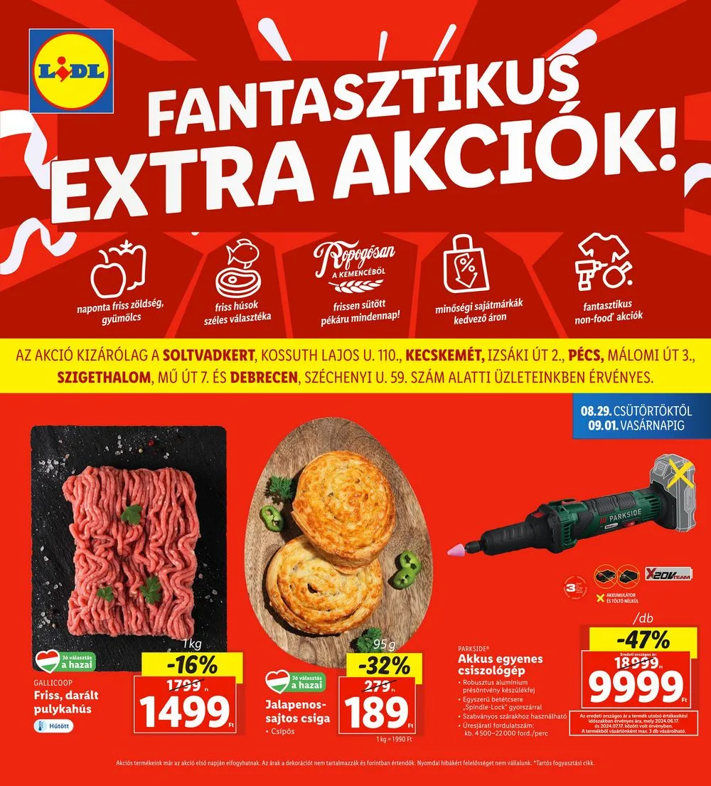 Lidl akciós újság Regionális 08.29–09.01