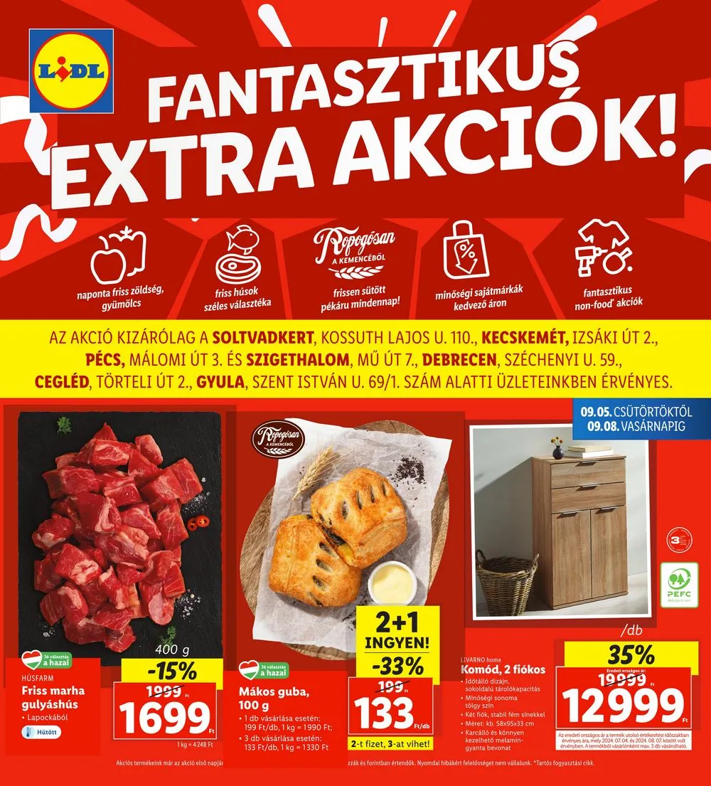 Lidl akciós újság Regionális 09.05–09.08