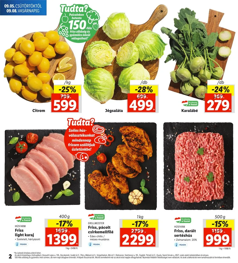Lidl akciós újság Regionális 09.05–09.08 – 2. oldal