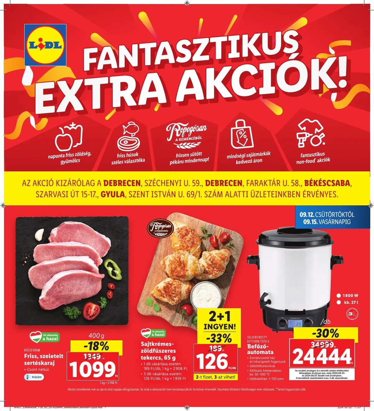 Lidl akciós újság Regionális 09.12–09.15