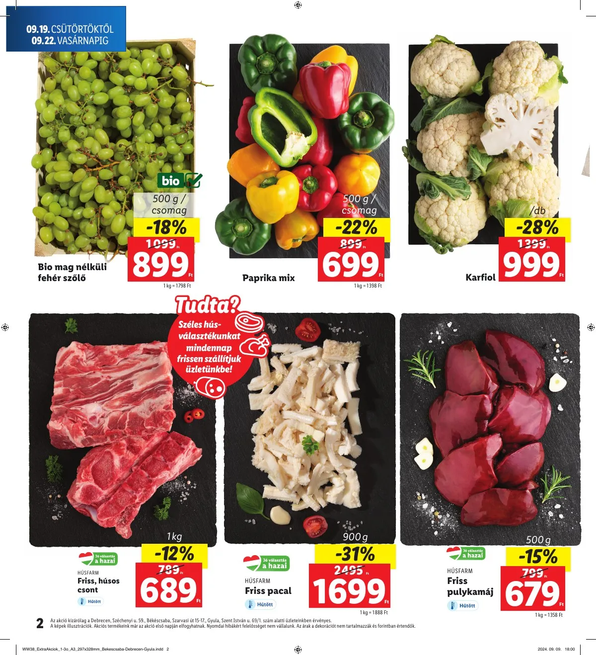 Lidl akciós újság Regionális 09.19–09.22 – 2. oldal