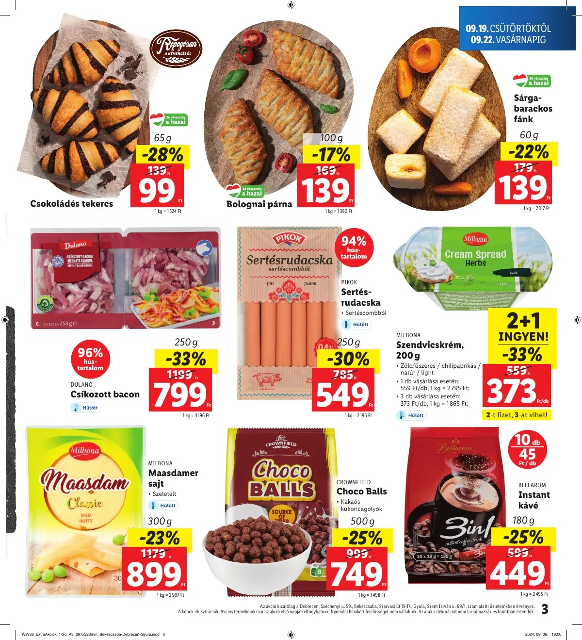 Lidl akciós újság Regionális 09.19–09.22 – 3. oldal