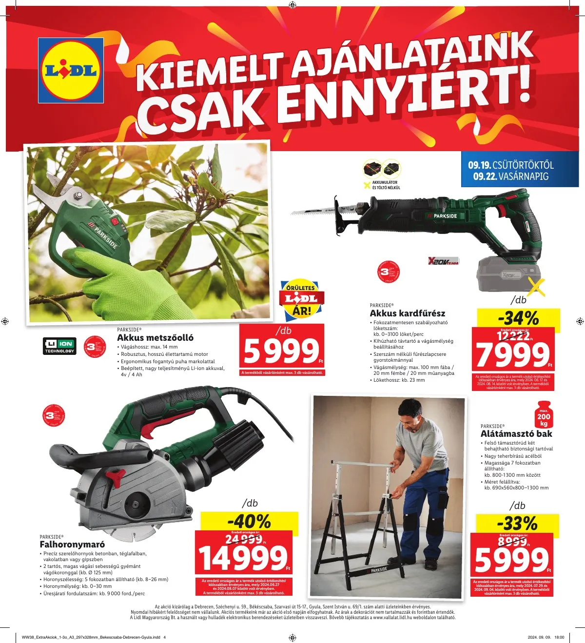 Lidl akciós újság Regionális 09.19–09.22 – 4. oldal